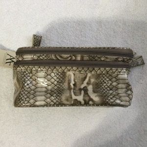Anna Martina Franco Faux Croc Cosmetic Case, NWT